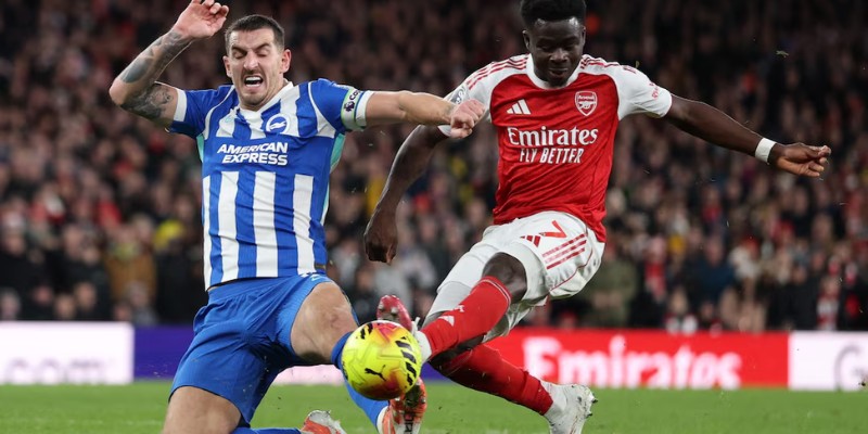 Đánh giá phong độ trận Brighton vs Arsenal